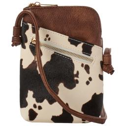 DS Fashion North/South Crossbody - Brown Cow