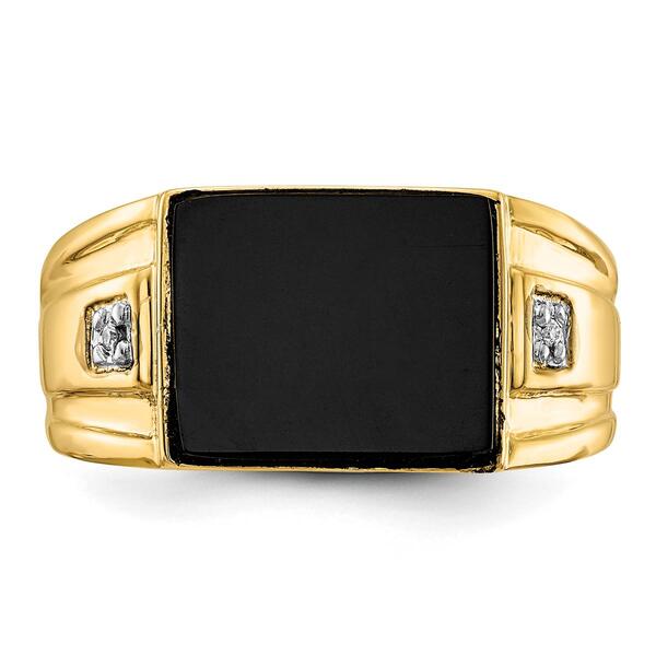 Mens Gentlemen&#8217;s Classics&#8482; 14kt. Gold w/Rhodium Diamond Ring