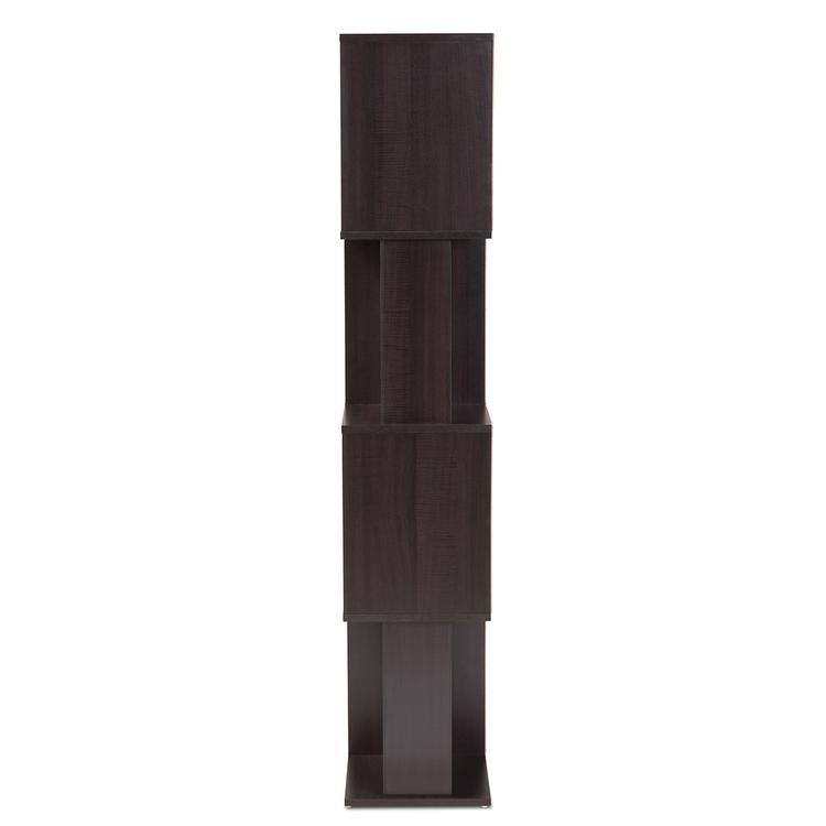 Baxton Studio Riva Geometric Wood Bookshelf