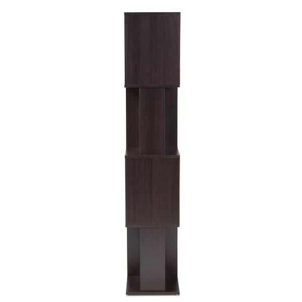 Baxton Studio Riva Geometric Wood Bookshelf