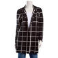 Womens Love Scarlett Long Sleeve Plaid Notched Collar Cardigan - image 1