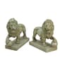 Northlight Seasonal Set-of-2 11.25in. Weathered Lion Statues - image 1