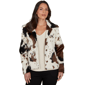 Womens Skye''s the Limit Wild Romance Cow Print Faux Fur Jacket - image 1