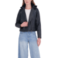 Sebby Collection Women''s Motorcycle Jacket With Faux Fur Lining - image 3