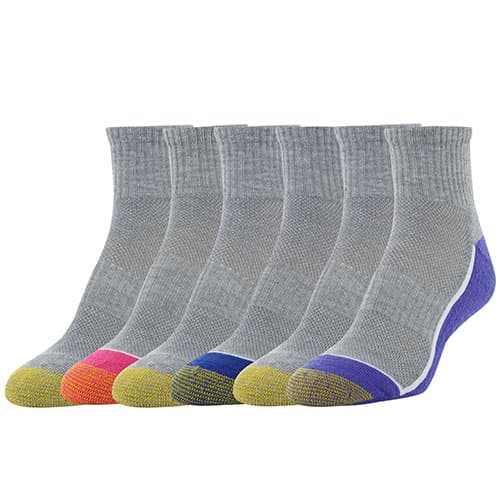 Womens Gold Toe® 6pk. Cushion Sport Quarter Socks