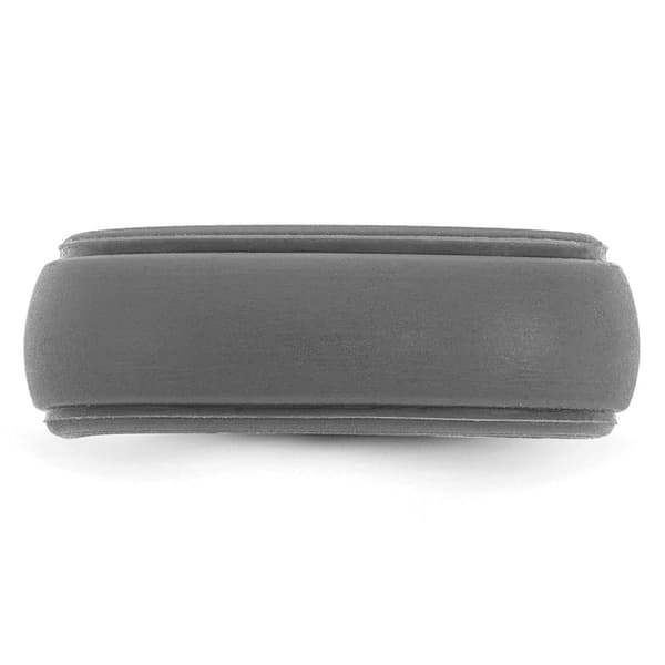 Mens Gentlemen''s Classics™ Grey Silicone 8mm Wedding Band