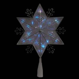 Northlight Seasonal 10in. Silver 6-Point Snowflake Tree Topper