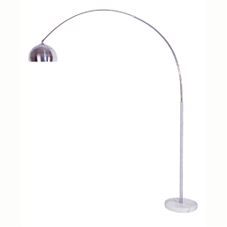 HomeRoots 85in. White Arched Floor Lamp With Dome Shade