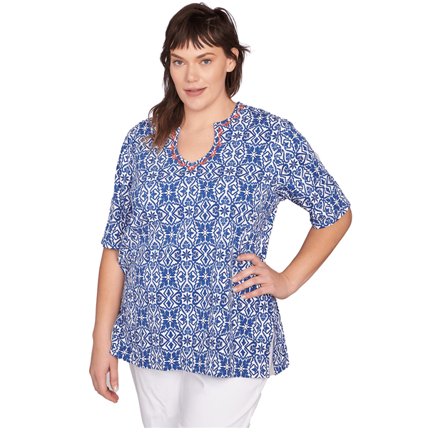 Plus Size Ruby Rd. Americana Chic Pacific Medallions Tee