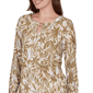 Womens Hearts of Palm Tropical Twist 3/4 Sleeve Blouse - image 5