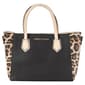 Adrienne Vittadini Leopard & Black Pebble Satchel - image 2