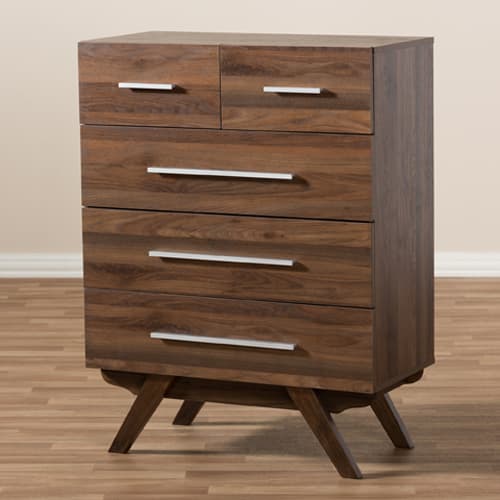 Baxton Studio Auburn 5 Drawer Dresser