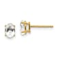 Gemstone Classics&#40;tm&#41; Yellow Gold 6mm. White Topaz Earrings - image 1