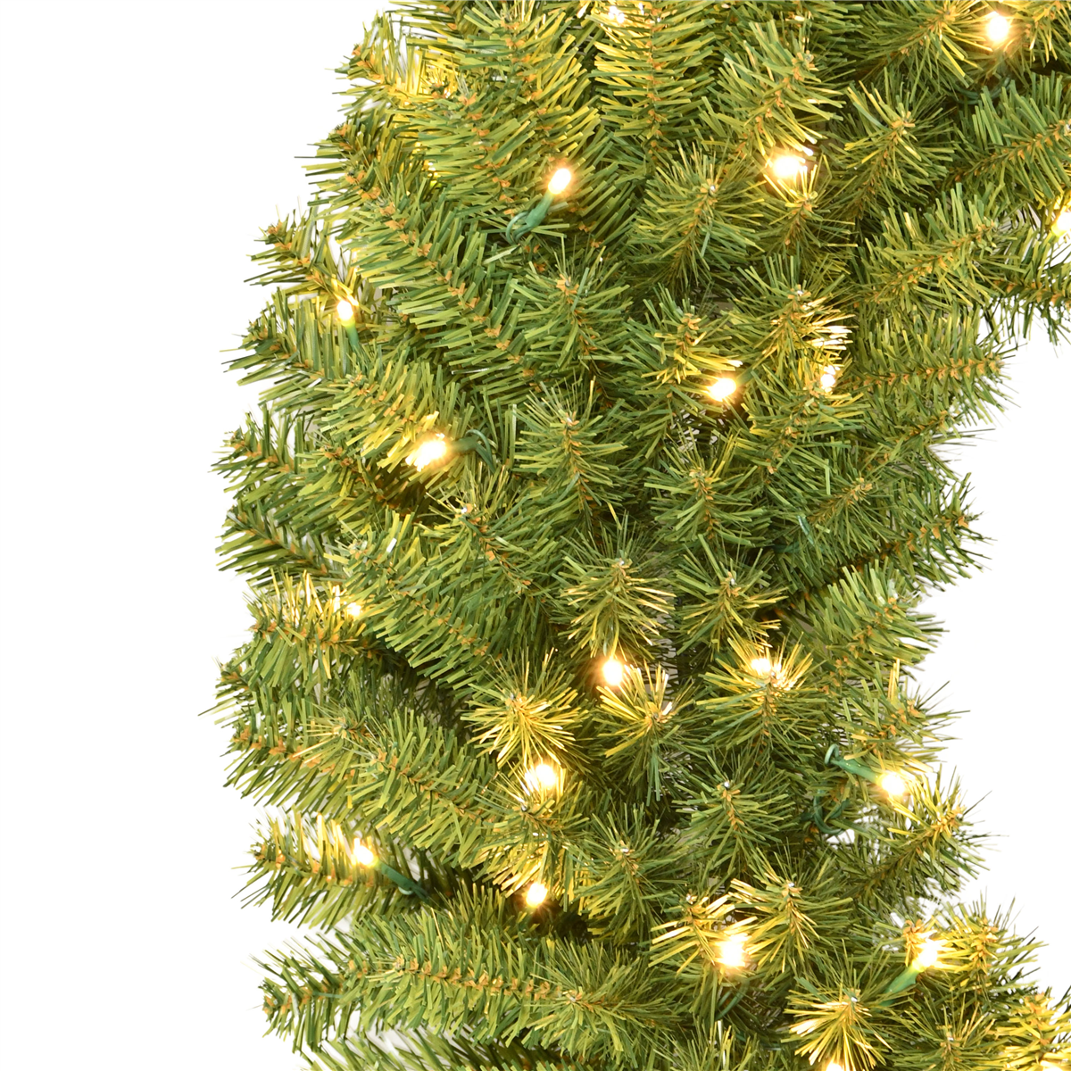 Puleo International 36in. Pre-Lit Warm White Utah Spruce Wreath