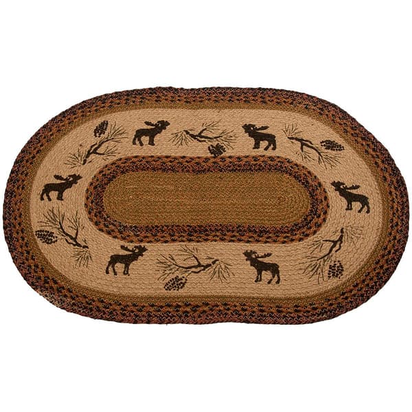 Moose Lodge Jute Braid Print Rug - image 