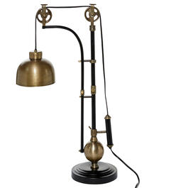 9th & Pike&#40;R&#41; Black and Gold Metal Industrial Table Lamp