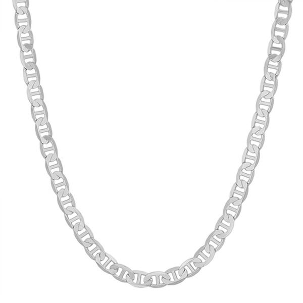 Creed Brass Rhodium 6mm Mariner Chain Necklace - image 
