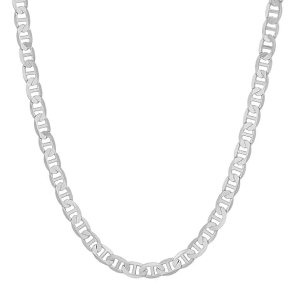 Creed Brass Rhodium 6mm Mariner Chain Necklace - image 
