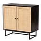 Baxton Studio Declan Espresso Wood 2-Door Storage Cabinet - image 1