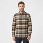 Mens Chaps Double Brush Stretch Flannel Shirt - Sand - image 2