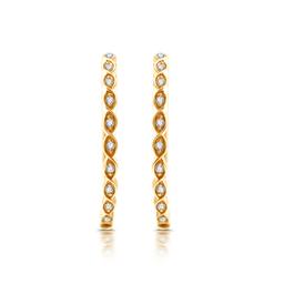 Nova Star® 1/10ctw. Lab Grown Diamond Marquise Hoop Earrings