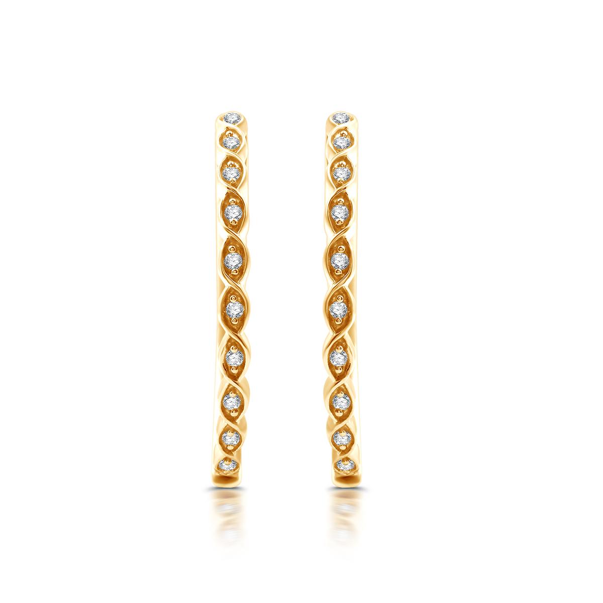 Nova Star® 1/10ctw. Lab Grown Diamond Marquise Hoop Earrings