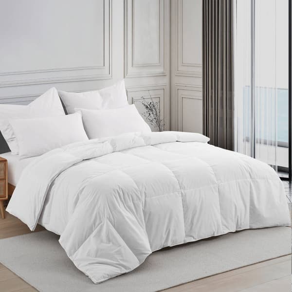 PeaceNest All Season White Goose Feather Fiber Comforter - image 
