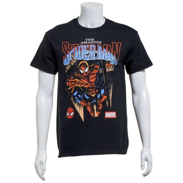 Young Mens Marvel Spider-Man Comic Style Graphic Tee - image 