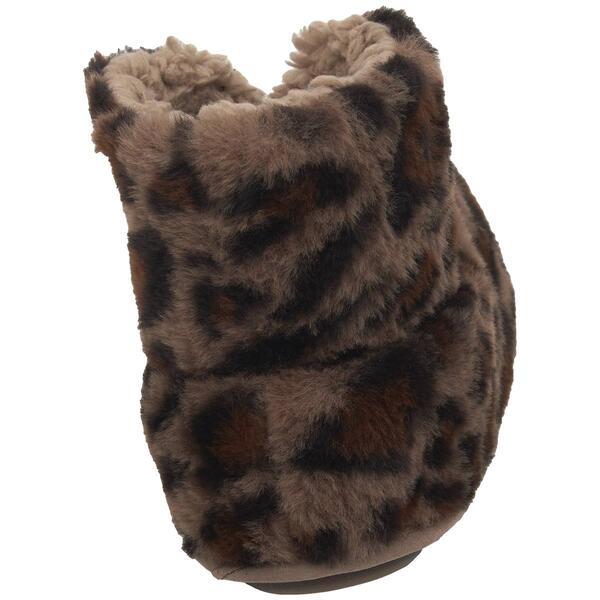 Womens Capelli New York Leopard Faux Fur Boot Slippers
