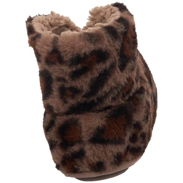 Womens Capelli New York Leopard Faux Fur Boot Slippers