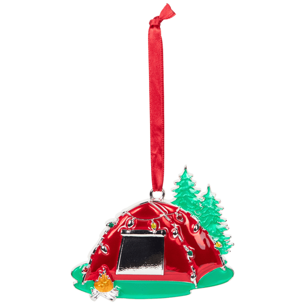 Northlight Camping Tent with Campfire Christmas Ornament