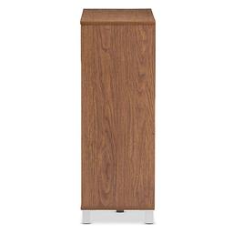 Baxton Studio Shirley Open Shelves 2 Door Shoe Cabinet