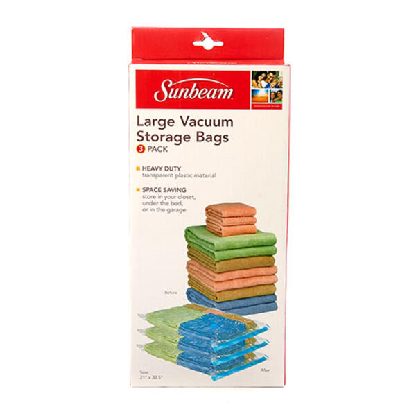 Home Basics 3pc. Large Size Vacuum Storage Bags - image 