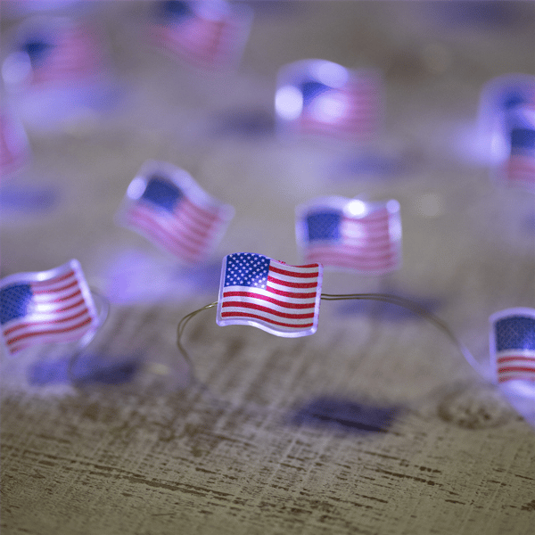 Northlight 20ct. Patriotic Americana USA Flag LED Fairy Lights