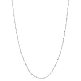 Silver Plated Singapore Chain Necklace