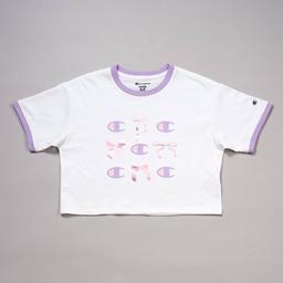 Girls (7-16) Champion(R) Boxy Foil Bow Ringer Tee