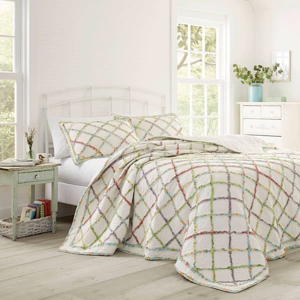 Laura Ashley Ruffle Garden Cotton Quilt - image 