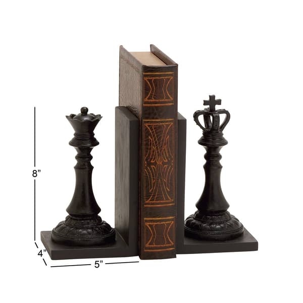 9th & Pike&#174; King and Queen Chess Piece Bookend Pair