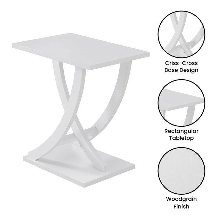 Convenience Concepts Newport Criss-Cross Chairside End Table