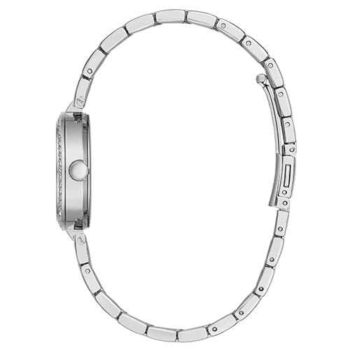Womens Caravelle Crystal Pave Dial Bracelet Watch - 43L210