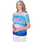 Womens Alfred Dunner Paradise Island Watercolor Tee - image 3