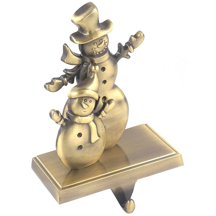 Snowman with Hats and Scarves Stocking Holder
