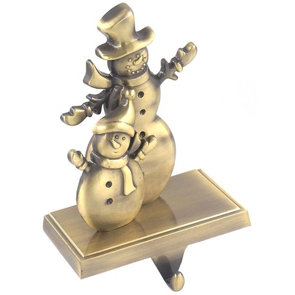 Snowman with Hats and Scarves Stocking Holder - image 
