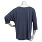 Plus Size Tru Self 3/4 Dolman Sleeve Floral Hacci Blouse - image 2