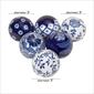 9th & Pike&#174; Vintage Style Blue Ceramic Decorative Balls-Set of 6 - image 4