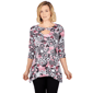 Women''s Ruby Rd. Larky Lark Key Hole Top In Bold Floral - image 1