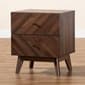 Baxton Studio Hartman Walnut Brown Wood 2-Drawer Nightstand - image 9