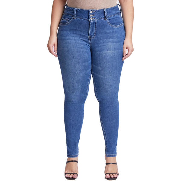 Plus Size Royalty 3 Button Basic 30in. Skinny Pants - image 