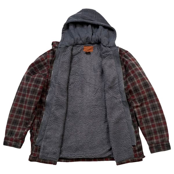 Mens Big & Tall Mountain Ridge Sherpa Lined Jacket - Wine/Black