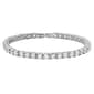 18kt. White Gold Plated Classic Tennis Bracelet - image 1
